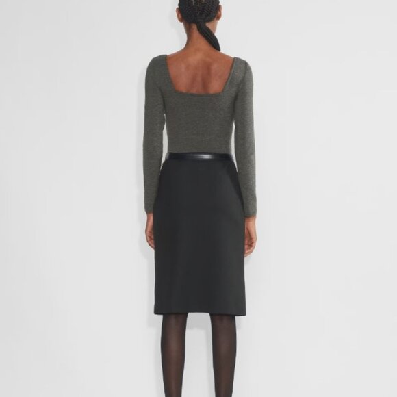 Aritzia Heather Charcoal Contour Squareneck Bodysuit - Picture 7 of 7